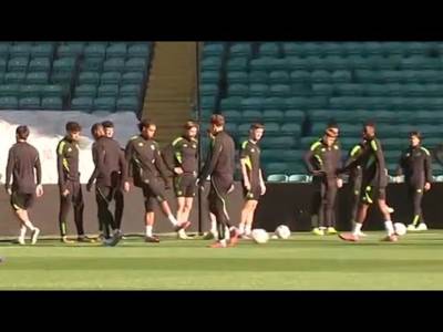 Celtic Team Training Before Flying Out To Face Red Star Belgrade For Europa League Action