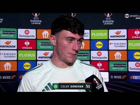 ABSOLUTELY BUZZING Colby Donovan Post Match Reaction | Red Star 1-1 Celtic