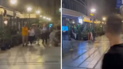 Celtic fan ‘rushed to hospital with head injuries after Hoops fans attacked and bottles thrown in Belgrade’