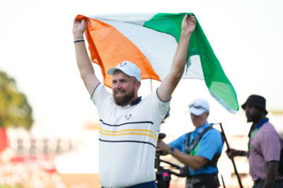 Watch Shane Lowry singing The Fields after winning the Ryder Cup