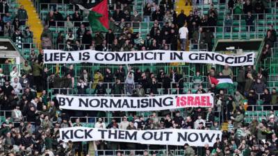 Celtic set to face UEFA punishment over fans’ ‘genocide’ banner