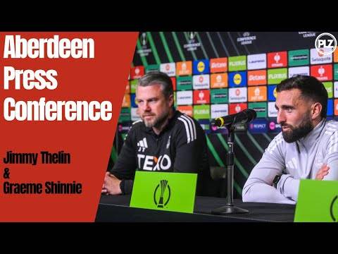 Jimmy Thelin and Graeme Shinnie Press Conference | Aberdeen v Shakhtar Donetsk