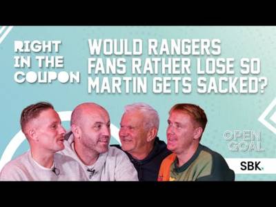 WOULD RANGERS FANS RATHER THEY LOST SO RUSSELL MARTIN GETS SACKED? | Right In The Coupon