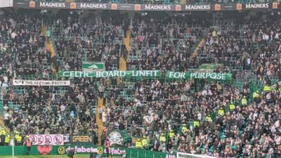 Latest Celtic banner taking aim at board unveiled ahead of Motherwell clash