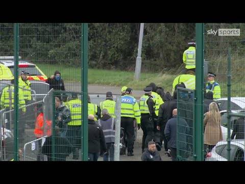 Russell Martin POLICE ESCORT Out Falkirk Stadium As Fans Block Rangers Team Bus??