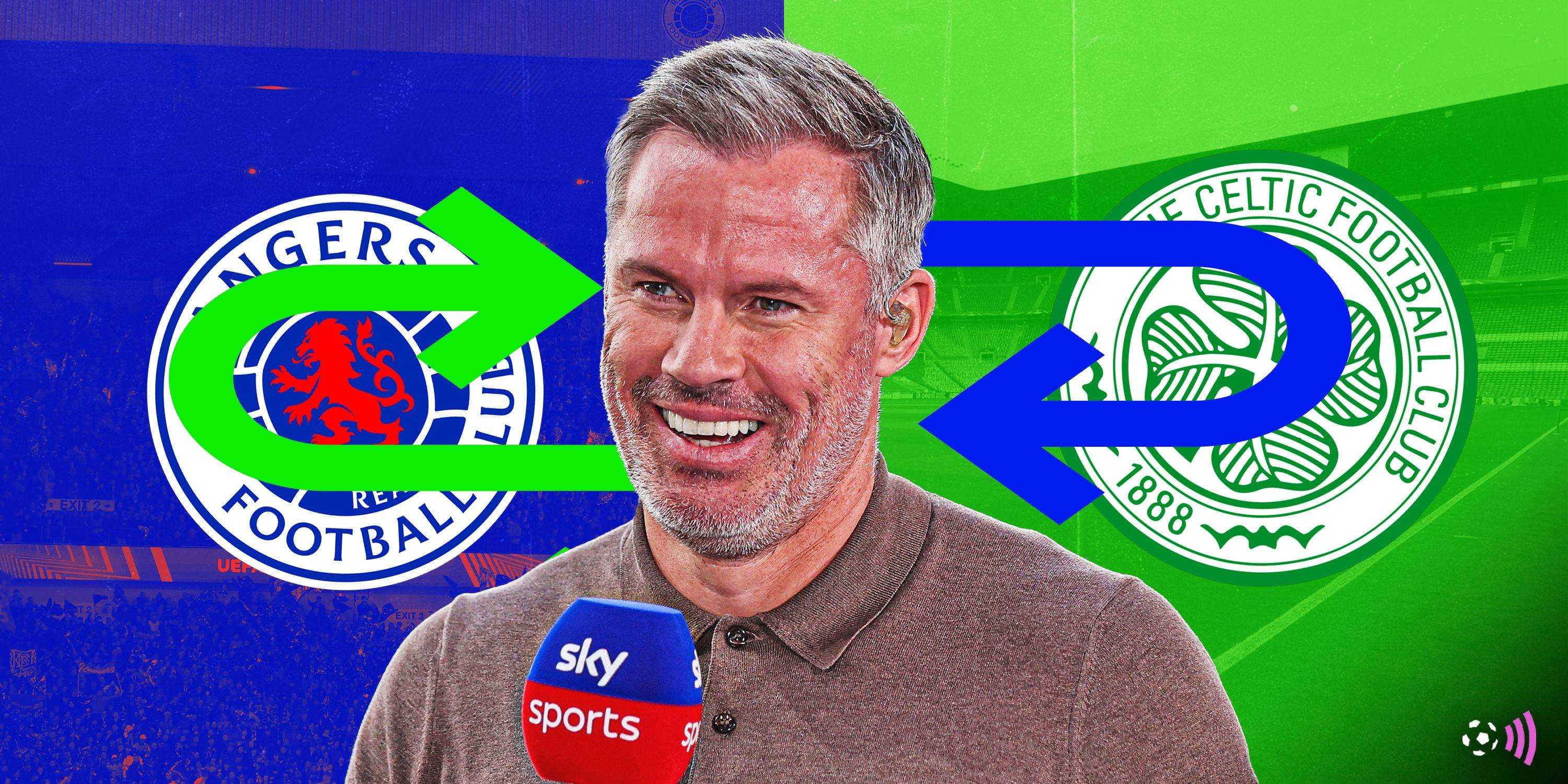 Jamie Carragher switches sides when asked to pick Celtic or Rangers