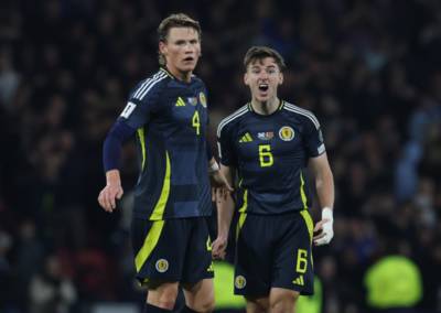Scotland fans issue an interesting reaction as Celtic hero Kieran Tierney plays right-back vs Belarus