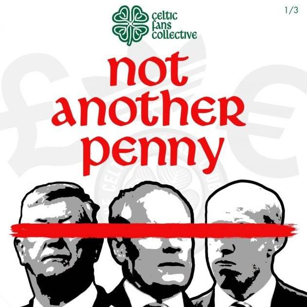 Celtic Fans Collective Launch ‘Not Another Penny’ Protest Campaign