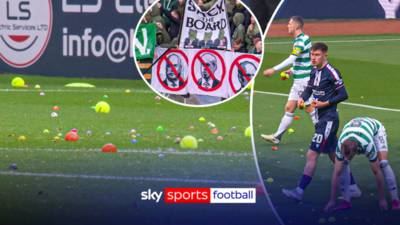 Celtic fans produce HUGE protest seconds after kick-off!