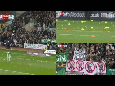 Celtic Fans Stop The Game At Dundee, Protest Against The Board