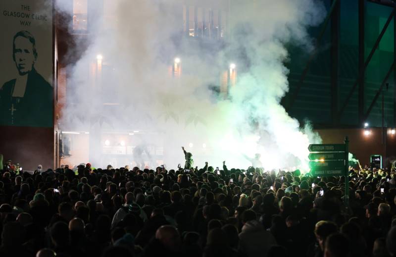 Celtic fans step up protest against board before kick-off against Falkirk Celtic fans step up protest against board before kick-off against Falkirk