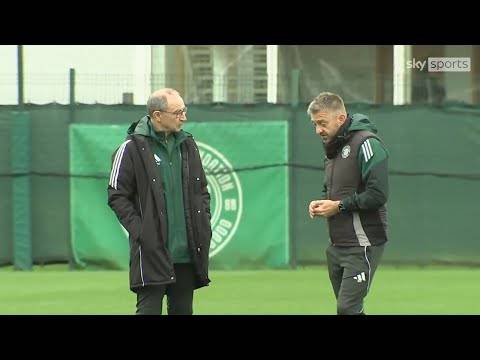 Martin O’Neill Taking Celtic Training Ahead Of The Rangers Semi Final