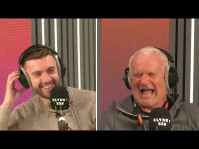 Hilarious moment Gordon Dalziel’s ‘SON’ phones Superscorebaord