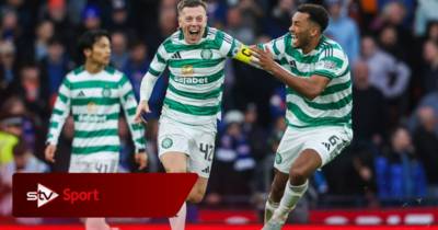 Celtic beat ten-man Rangers 3-1 in extra time at Hampden to reach League Cup final