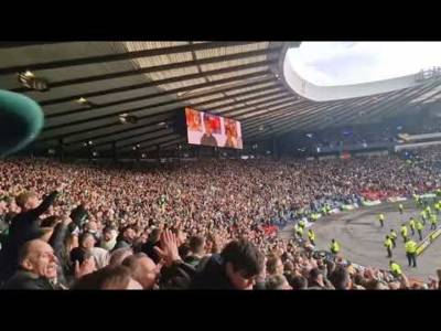 Full Celtic End Singing MARTIN O’NEILL At Hampden As We Beat Rangers 3-1