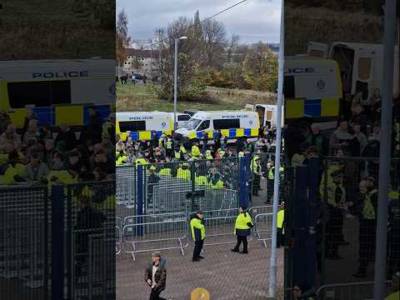 Scandalous Police Presence Celtic End Hampden #celticfc #rangersfc #celticrangers #football