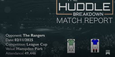 Celtic 3, The Rangers 1 (After Extra Time) – 2nd November, 2025 Celtic 3, The Rangers 1 (After Extra Time) – 2nd November, 2025