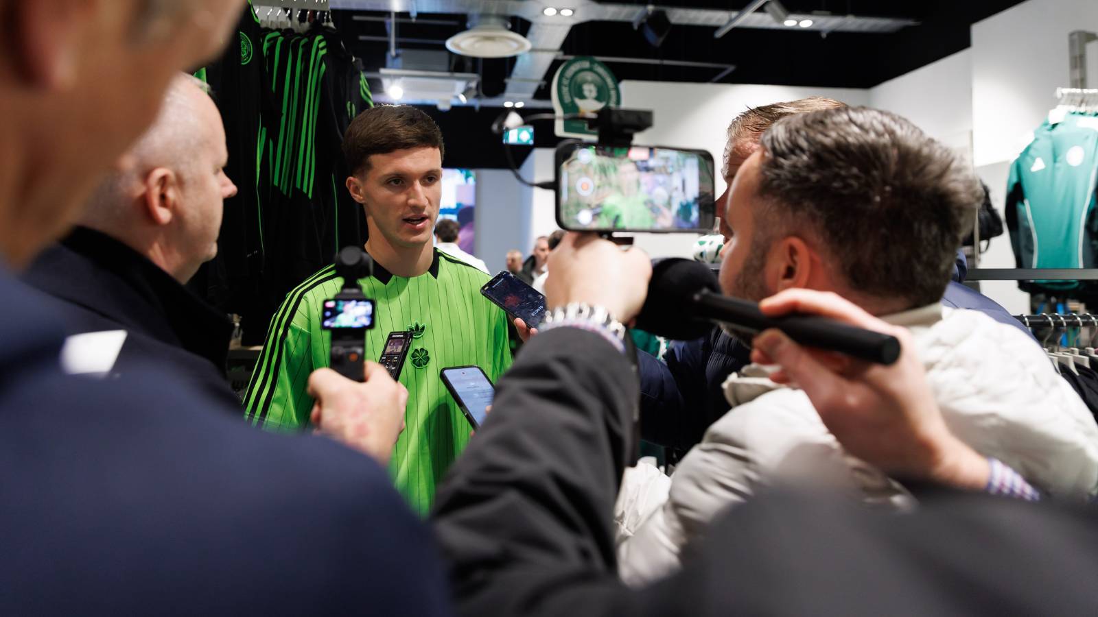 Celtic striker Johnny Kenny gives opinion on foul by Rangers defender Derek Cornelius