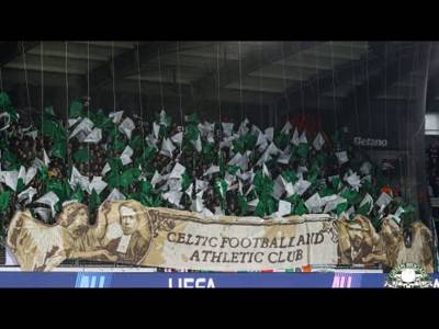Celtic Fans 138th Anniversary Tifo Display Away To Midjtyland FC Celtic Fans 138th Anniversary Tifo Display Away To Midjtyland FC