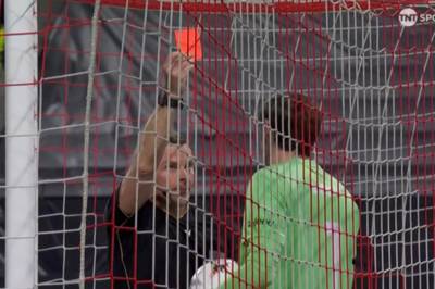 Moment ex-Celtic flop sent off by John Beaton after ‘headbutt’ in Europa League Moment ex-Celtic flop sent off by John Beaton after ‘headbutt’ in Europa League