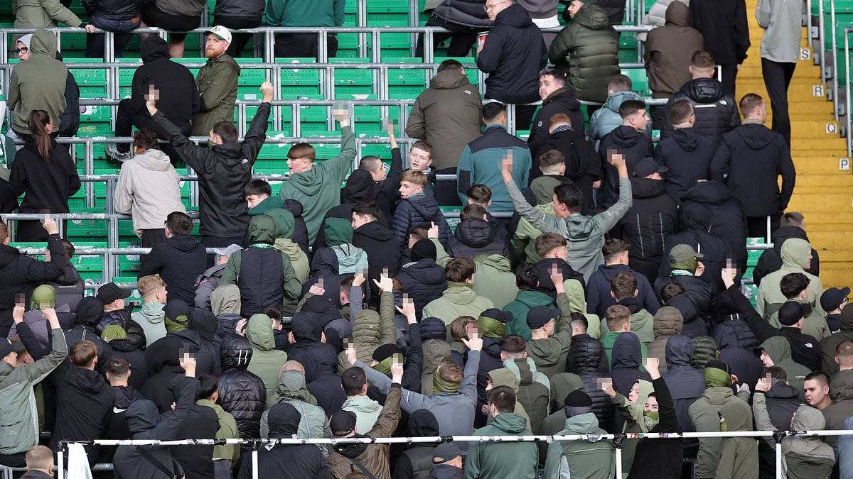 Celtic supporters boo during minute’s silence on Remembrance Day as referee ends tribute after just 10 SECONDS