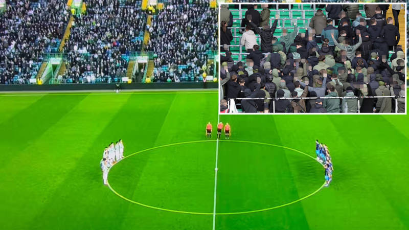 Referee forced to end Remembrance Day silence after 10 SECONDS as Celtic supporters boo and protest