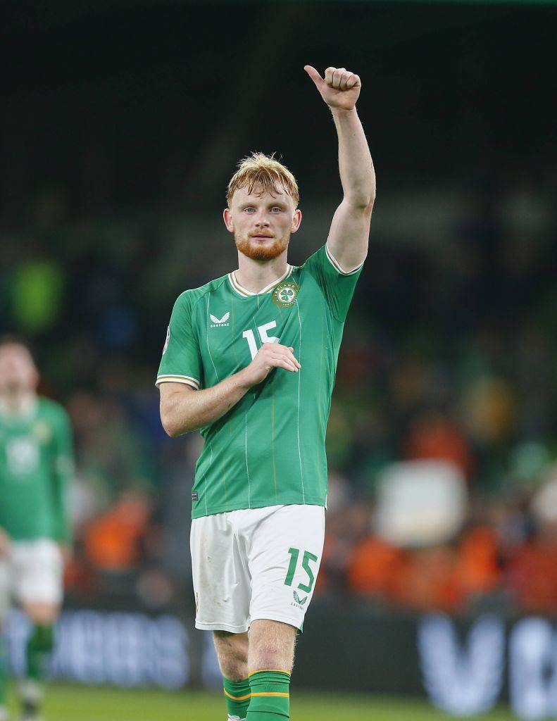 Celtic’s Liam Scales assists for Ireland as Cristiano Ronaldo sent off in Dublin