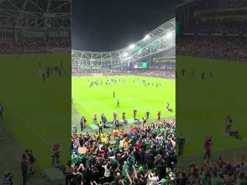 #coybig #ireland #football IRELAND 2 PORTUGAL 0 Irish fans celebrate win in Dublin