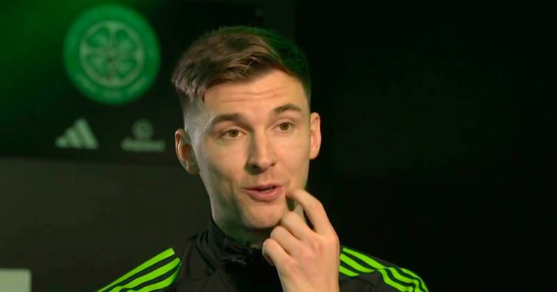 Grinning Kieran Tierney reveals text from Celtic teammate Kasper Schmeichel after Scotland heroics