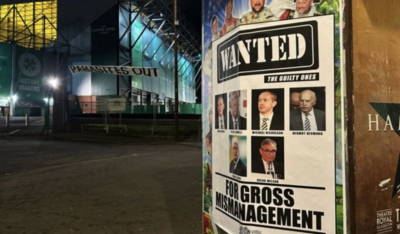 Banners Appear Overnight at Celtic Park as AGM Tensions Run High