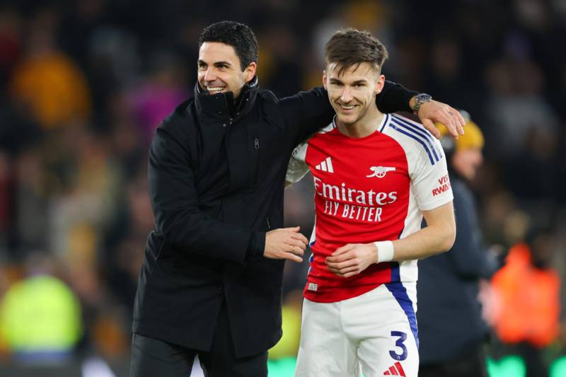 Mikel Arteta sends classy message to Celtic star Kieran Tierney and Scotland after World Cup heroics