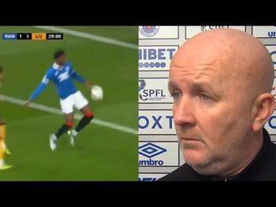 Livingston Manager CALLS OUT VAR After Being CHEATED At Ibrox After Blatent Rangers Handball