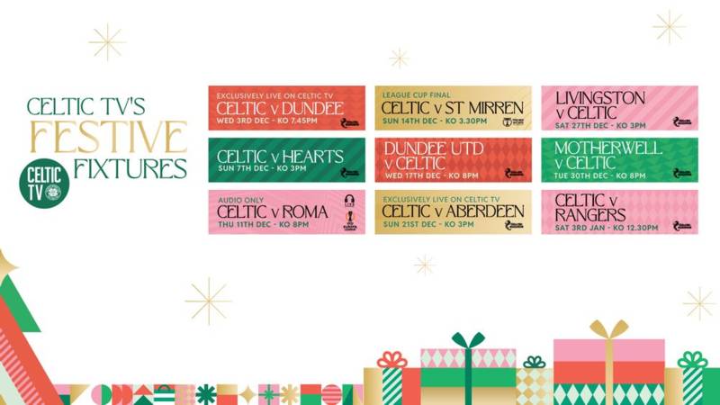 Festive fixtures on Celtic TV