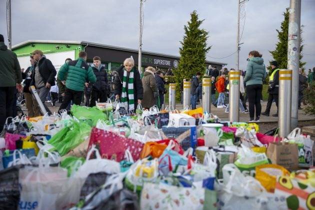 North Curve Celtic Confirm Green Brigade Foodbank Collection