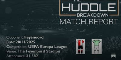 Feyenoord 1, Celtic 3 – 28th November, 2025