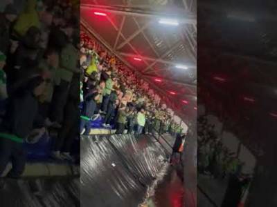 FULL TIME SCENES CELTIC FANS CELEBRATE BEATING FEYENOORD #celticfc #celticfans #football