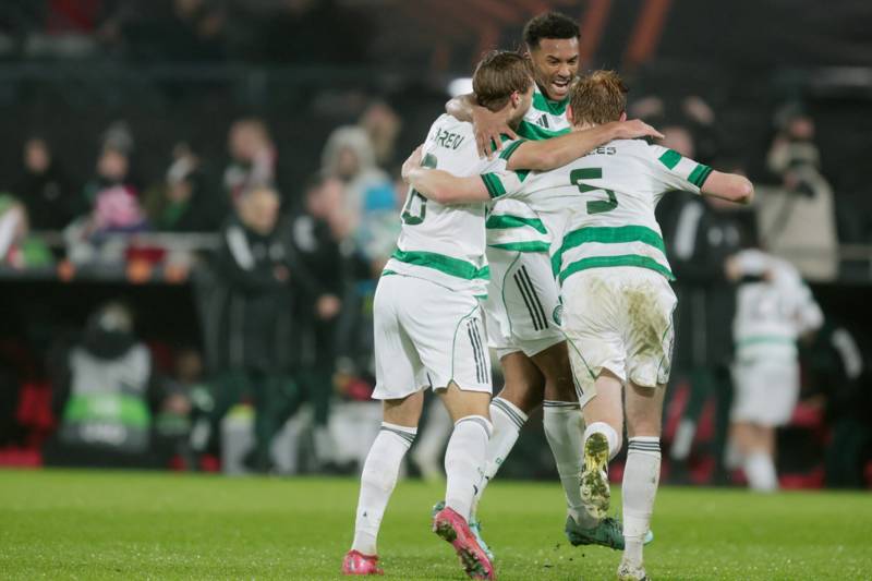 Where Celtic stand in the Europa League compared to Rangers and teams from England