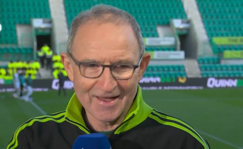Martin O’Neill leaves Sky panel in stitches with hilarious Celtic paperwork joke after Hibs win