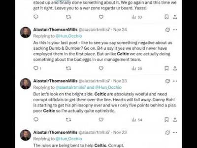 Rangers supporting actor doesn’t ’give a monkey’s about Celtic’. Really???