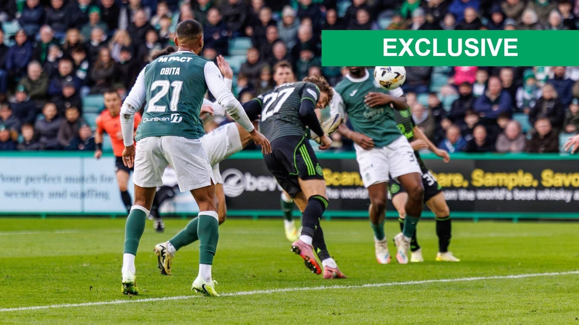Mark Clattenburg’s verdict on Hibs star’s ‘reckless’ kick to Celtic’s Arne Engels’ head
