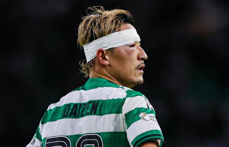 Battered, bruised and bandaged Maeda sends Celtic top with Hearts