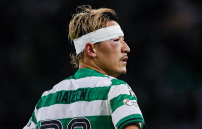 Battered, bruised and bandaged Maeda sends Celtic top with Hearts Battered, bruised and bandaged Maeda sends Celtic top with Hearts