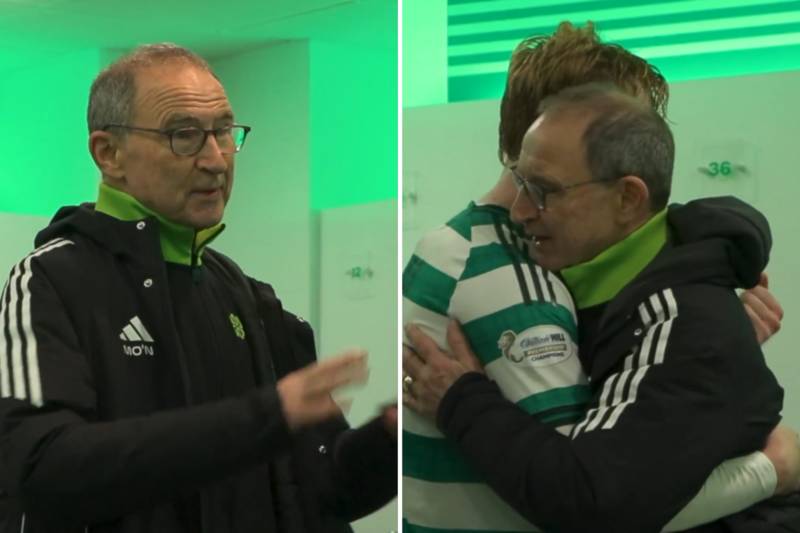WATCH: Martin O’Neill speaks to his Celtic players for the final time as boss
