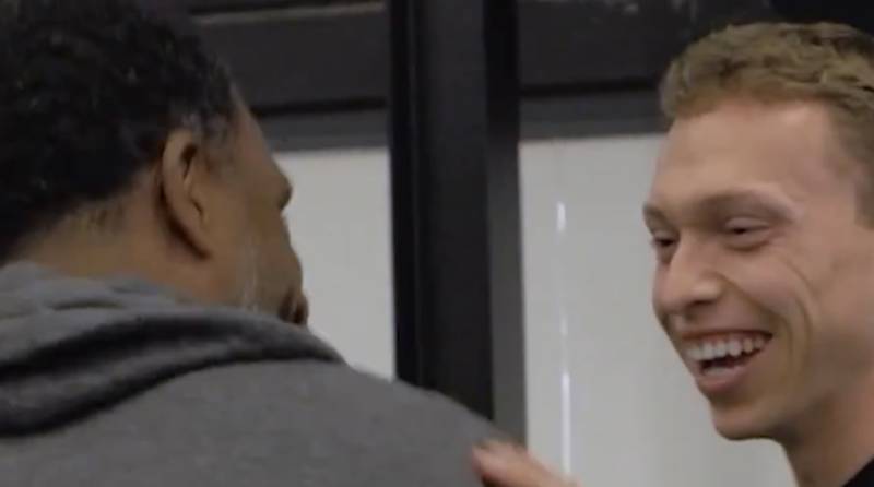 Watch wholesome moment Wilfried Nancy reunites with Celtic star at Lennoxtown