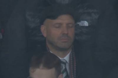 Awkward moment Paul Tisdale ‘seemingly asleep’ at Celtic vs Hearts clash