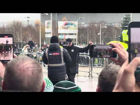 Celtic Team Bus Arriving with Wilfried Before the Celtic V Hearts Game!!