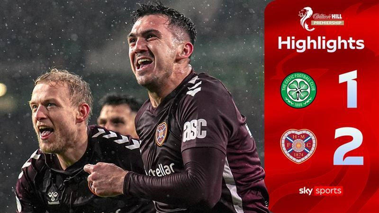 Hearts beat Celtic to extend their lead at the top of the table!
