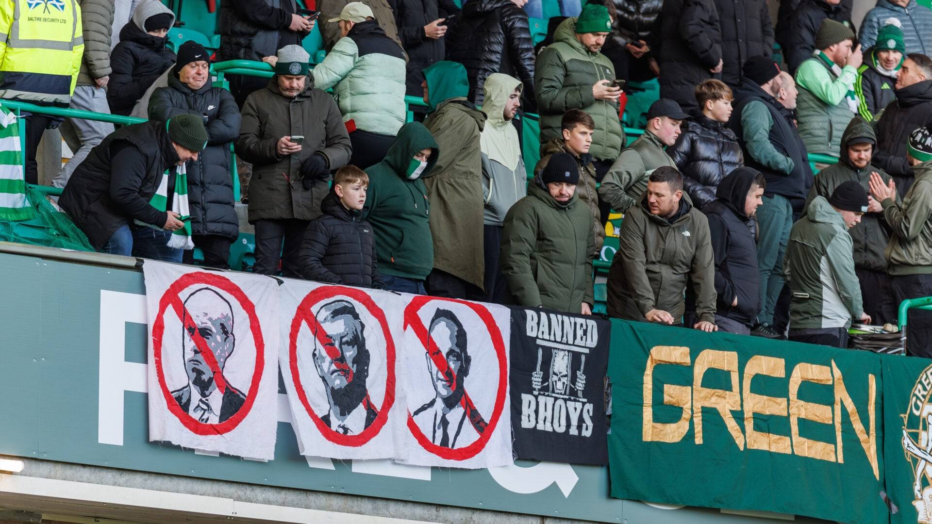 Over 1,000 Celtic fans join in peaceful pre-match protest against board before Hearts clash