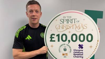 Celtic bring festive cheer to Children’s Hospital with £10,000 donation Celtic bring festive cheer to Children’s Hospital with £10,000 donation