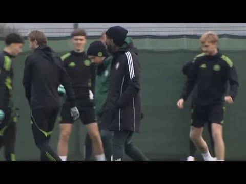 Wilfried Nancy & Celtic Players Train Ahead Of Roma Europa League Game